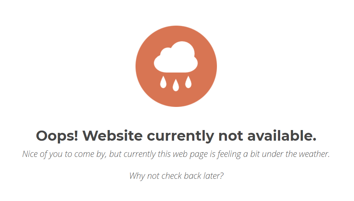 Website Temporarily Unavailable